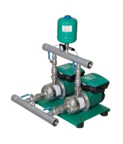 Hệ 2 bơm tăng áp biến tần PEROTAC 2IVT ống góp và bình tích áp – bomchimtk.com